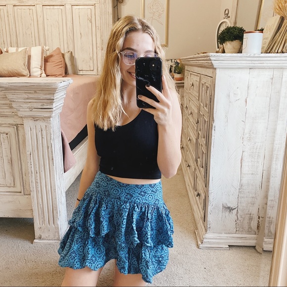 Kimchi Blue Dresses & Skirts - KIMCHI BLUE URBAN OUTFITTERS BLUE MINI SKIRT 2